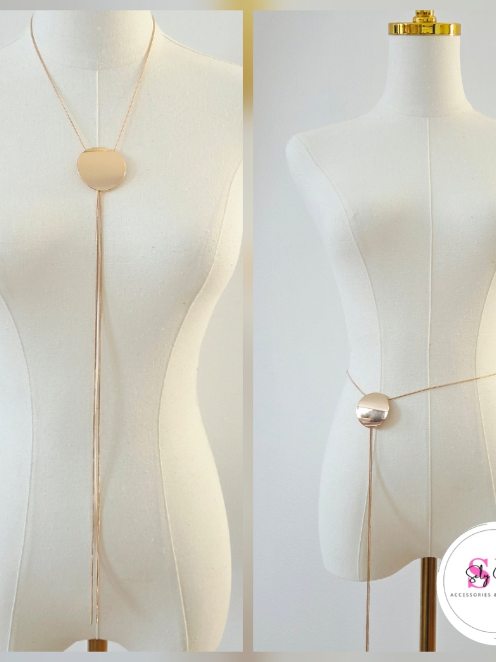 Gold adjustable necklace/belt